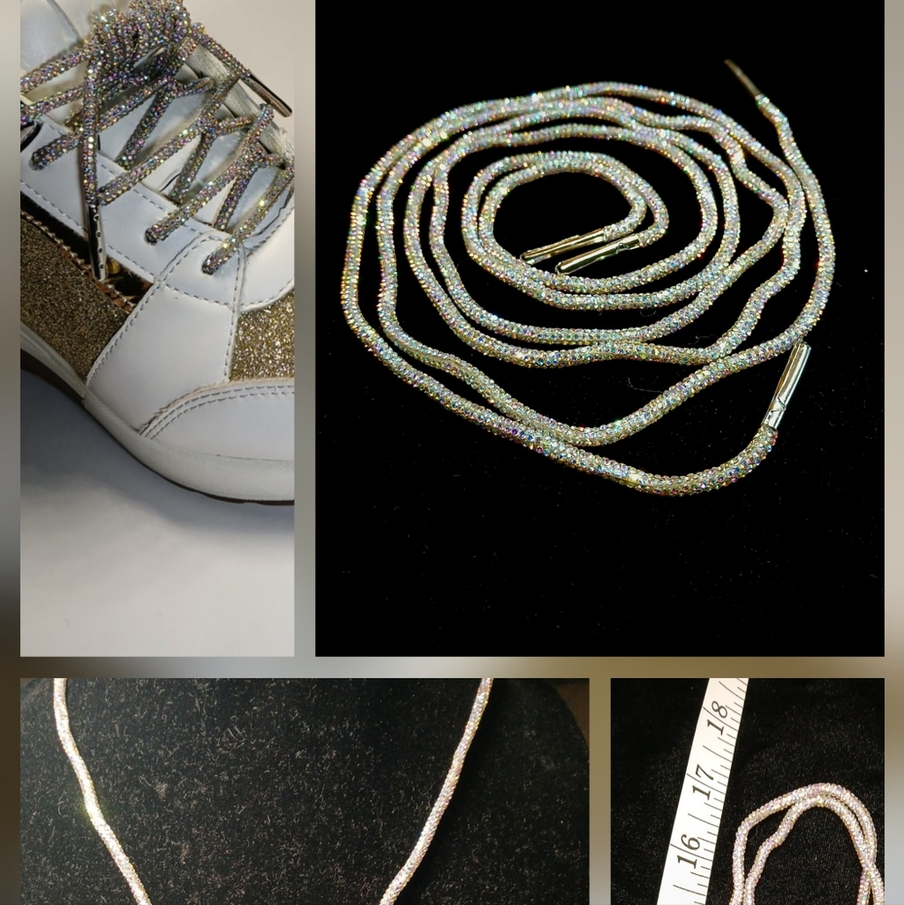 NWT Crystal Super Shiny ✨ Shoe Laces, Hoodie Tie Replacement